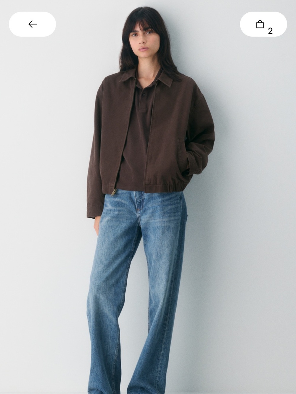 NWT TNA Caddie Bomber Jacket in Rich Mocha Brown XXS